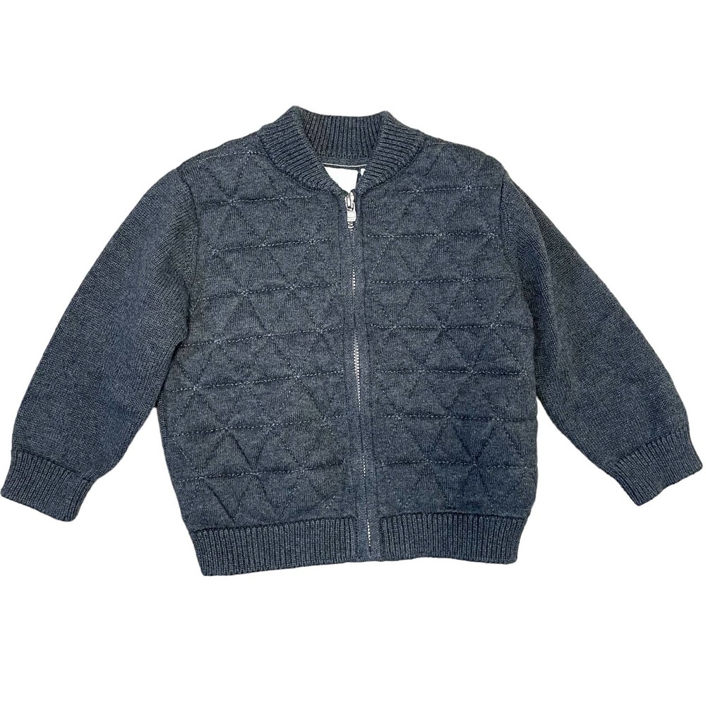 ❤️❤️Zara Baby Knit Zip Up Sweater Gray Size 18/24 months